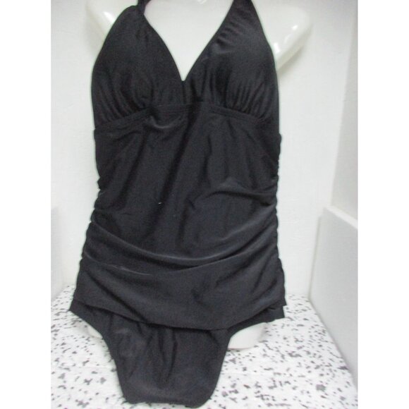 Adore Me  Women' Style# SW7300 One Piece Contour Swimsuit Black Size 1X New - Picture 1 of 2